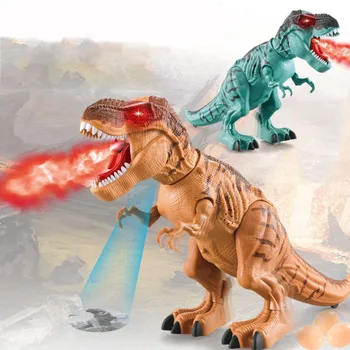 

Doolland Walking Spray Electric Dinosaur With Voice Mechanical Tyrannosaurus Rex Dinosaur Toys Can Automatic Obstacle Avoidance