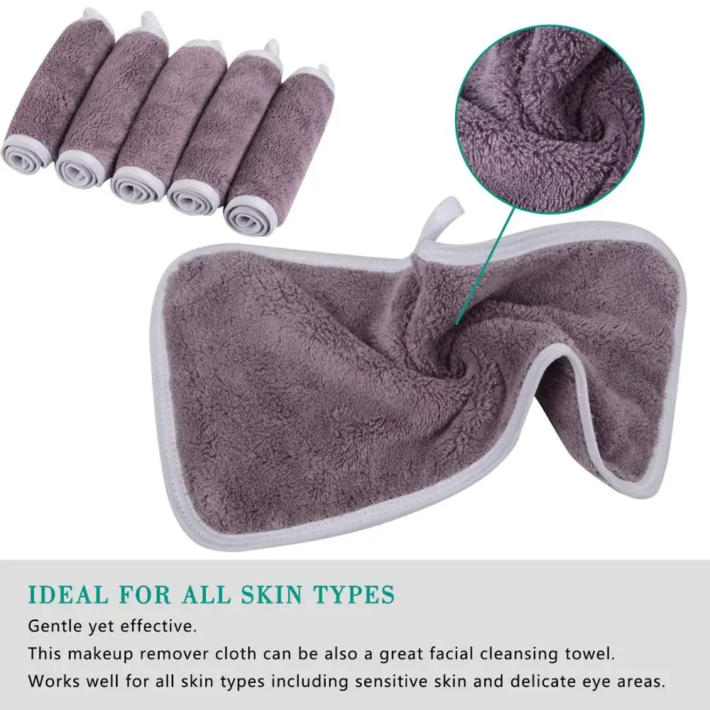 6 Pack 15cmx30cm Microfiber Makeup Remover Cloth Pads Make-up Remover Face Cloth Washable Face Cloths