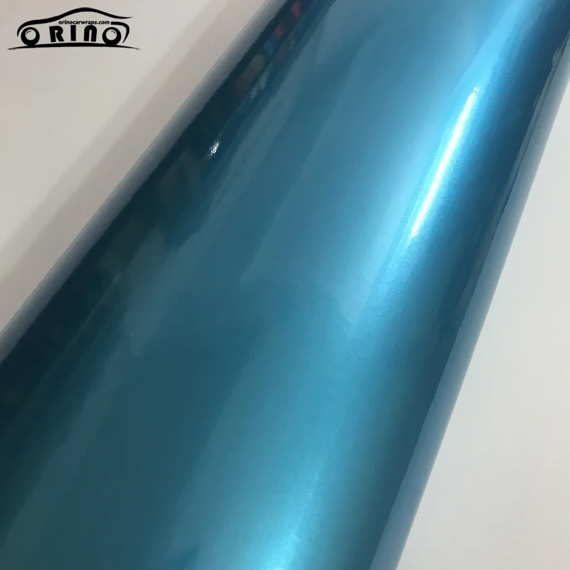 Gloss Metallic Blue Vinyl Wrap Sticker-4