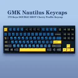 1 jeu de 173 touches DOUBLE injection pour clavier de jeu mécanique GMMK pro NJ68 RK61, profil Cherry Clone Nautilus 