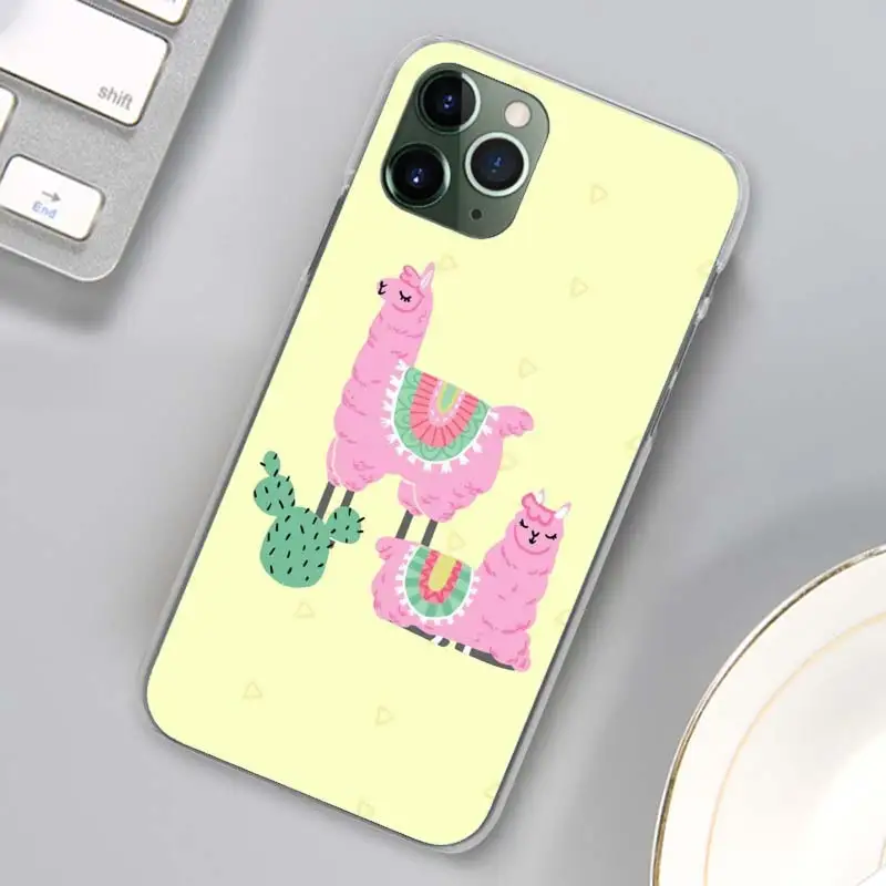 Милые чехлы для телефонов с рисунком ламы и альпаки для Apple iPhone 11 Pro Max X XR XS MAX чехол для iPhone 6 6s 7 8 Plus 5 5S SE