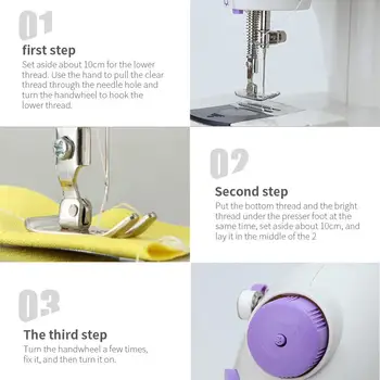 

ABS Mini Small Portable Electric Sewing Machine Hand-Held Sewing Machine Mini Sewing Machine Sewing Machine Multifunctional