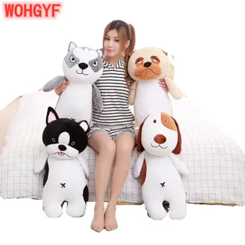 

80cm large super cute plush toy dog Bulldog husky Shiba Pug pillow down cotton filling as a gift to the children and friends