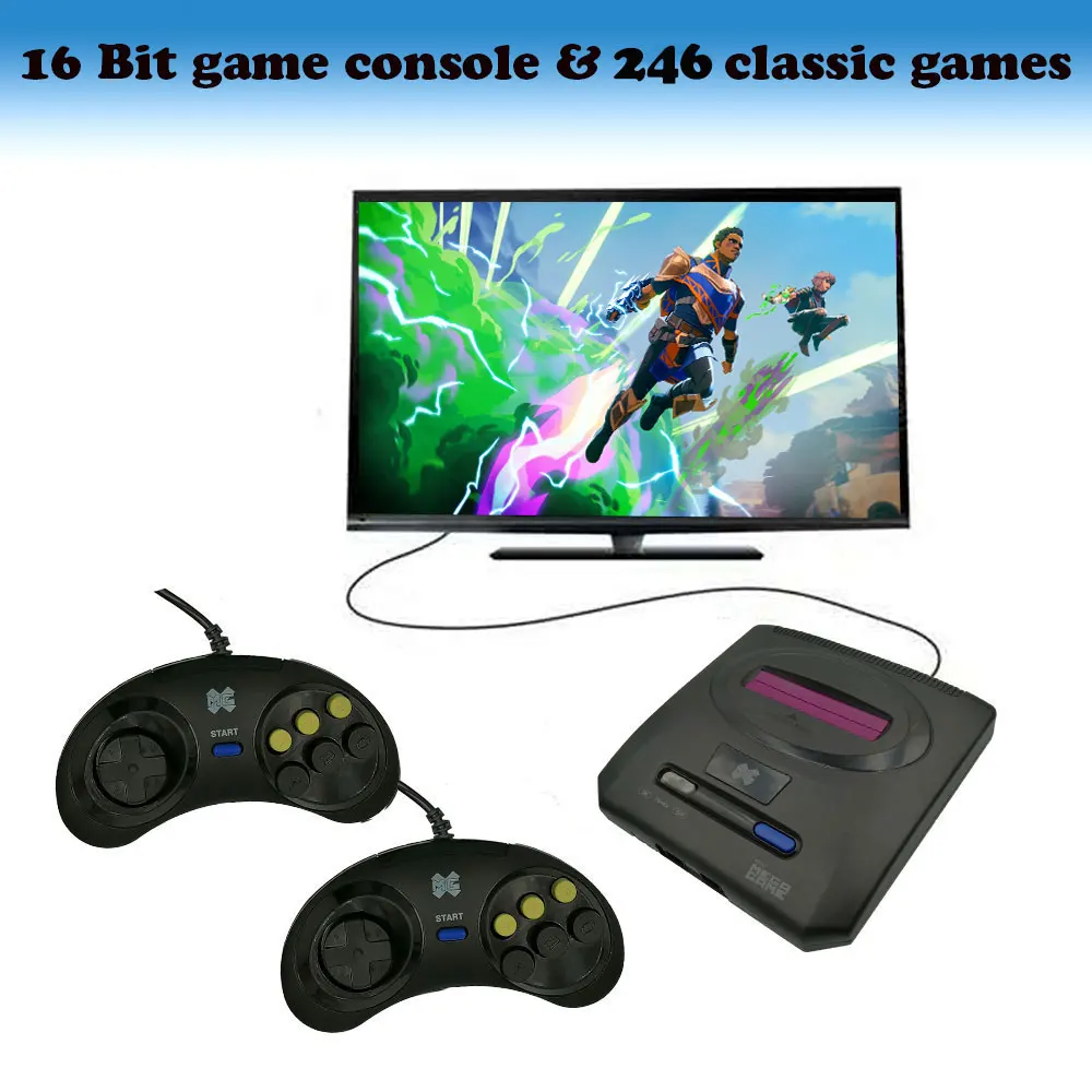 Мини видео ТВ игра 16 бит для SEGA MD 2 консоли AV выход Супер Ручной игровой контроллер