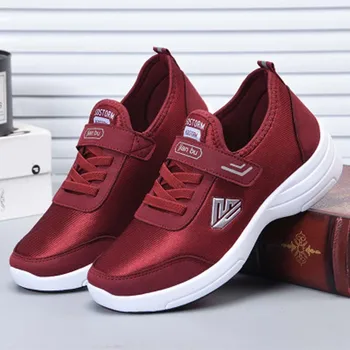 

2020 Flying Weave Women Sneakers Non-slip damping Mother Shoes Soft Breathable Leisure Shoe Outdoor Walking Running Flat Shoes