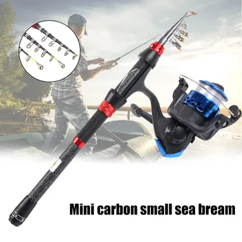 

Mini Ultra Short Fishing Rod Pole Telescopic Smooth Guide Ring Anti-slip Handle for Anglers FK88