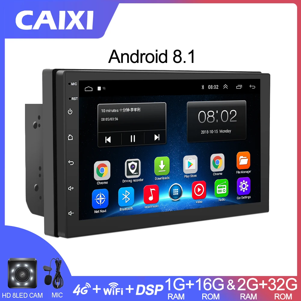 

CAIXI RAM2G+ROM32G Android 8.1 4G Car Radio Multimedia Video Player Navigation GPS For Volkswagen Nissan Hyundai Kia Toyota CR-V
