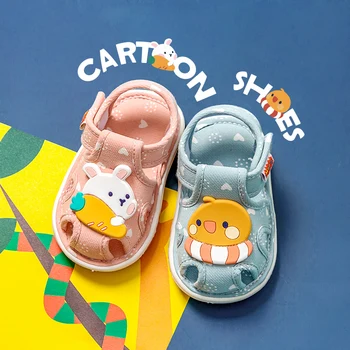 2023 scarpe da bambino con suono carino bibi scarpe da bambino per bambini cartoni animati ragazzi sandali per ragazze coniglietto infantil pantofole 1