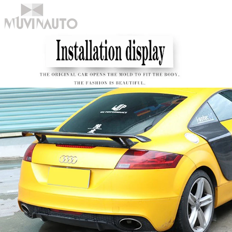 Hinten heckспойлер для Audi TT MK2 8J TTS Coupe 2 Tor Nur 2008- Quattro Cabrio Schwarz FRP углеродное волокно Авто флюгель для губ