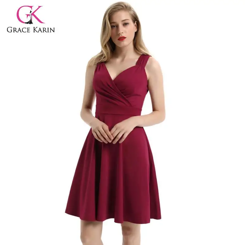 Grace Karin Платье женское 50s 60s винтажное коктейльное свободное платье без рукавов