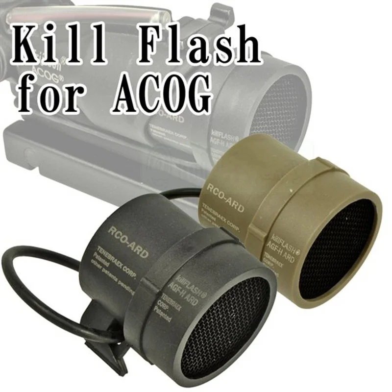 Tactical ACOG Scope Killflash Cover Cap Lens Protector Hunting Optic Accessories Airsoft Gun Red Dot Sight Kill Flash