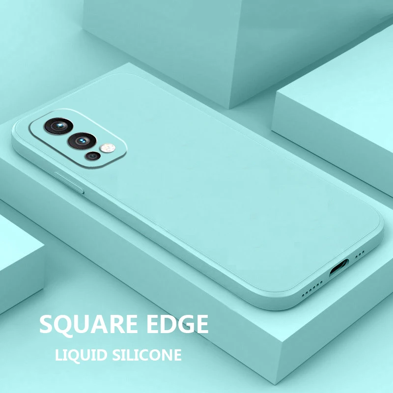 Original Square Liquid Silicone Case For Oneplus Nord 2 5G Soft Back Cover For Oneplus Nord CE 5G For One plus 9 8 8T 7 _voghion.com