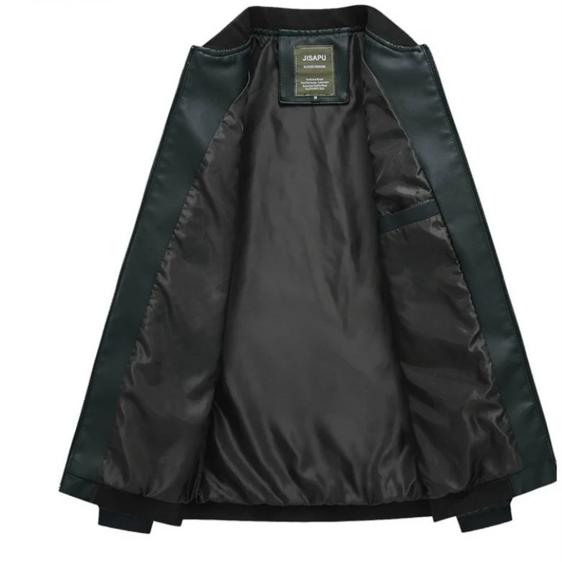 Горячая Распродажа, мужская кожаная куртка на молнии, мужская шуба, деловая зимняя куртка, Мужская Повседневная байкерская куртка и пальто, M-3XL
