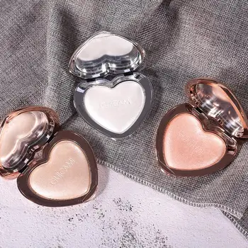 

GUICAMI Heart-shaped Diamond Highlight Glitter Face Brightening Highlighter Long-lasting Sparkling Bronzers Highlighters TSLM1
