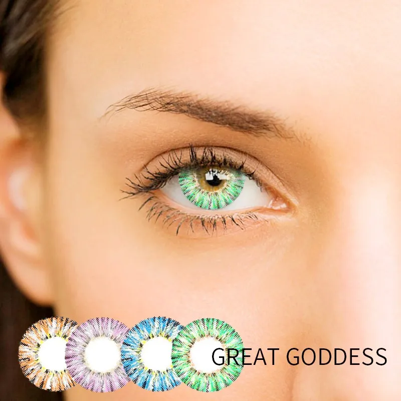 Beautiful Pupil Color Contact Lenses Monthly Throw Female Path 14mm Cute Multicolor Party Gift Cartoon Girl Decoration Cosplay
