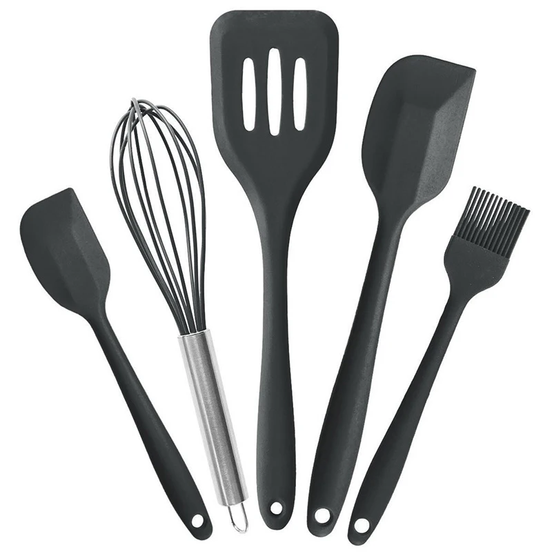 

HOOQICT Kitchen Tools Accessories Cooking Utensils Sets Of Dishes Cuisine Spatula Non-Stick Silicone Cookware Set For Kitchen