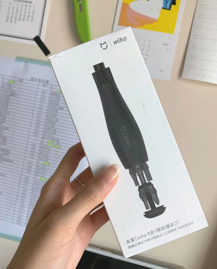 Xiaomi Mijia Wiha 8 в 1 трещотка отвертка для дома высокоточные картриджи отвертка инструменты для ремонта