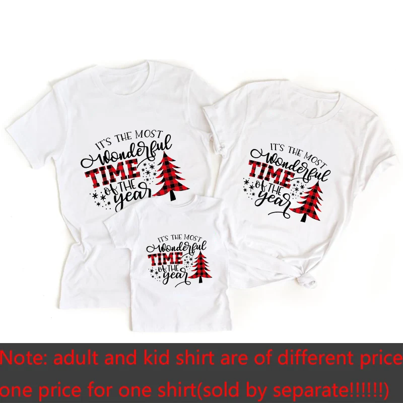 1 pieza de camiseta a juego familiar de Feliz Navidad, camiseta divertida para mamá, papá, hija e hijo, ropa para mamá, papá, niños y bebés