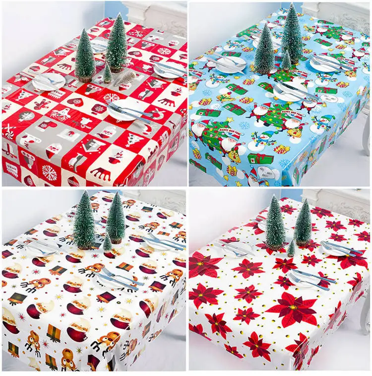 Скатерть FENGRISE с Санта-Клаусом, Рождественский Декор для дома,, Navidad, орнамент, рождественские, вечерние, новогодние