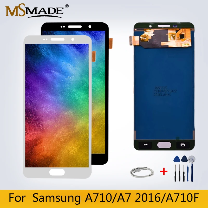 

A710 LCD For SAMUNG Galaxy A7 2016 LCD A710F A710M A710 Display LCD Touch Screen Digitizer Assembly Parts Free Shipping