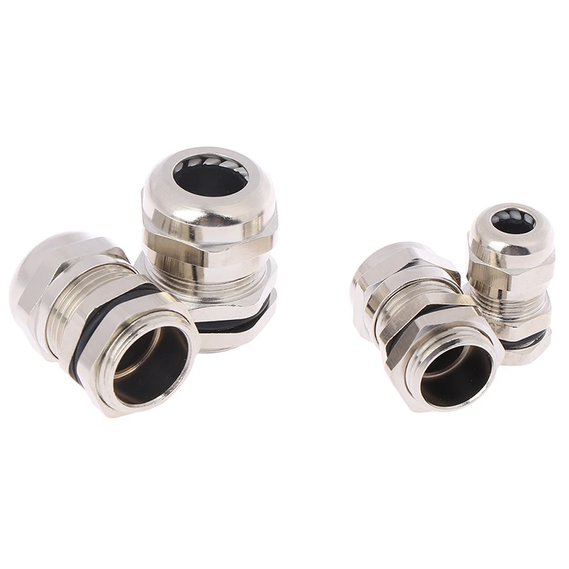 Stainless Stell Copper Nickel Plating Pg7 Pg9 Pg11 Pg13.5 Waterproof Connector Cable Gland For Fixing Cables 1PC