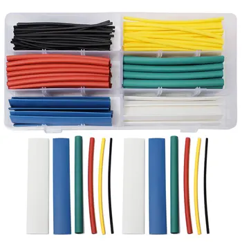 

200Pcs/Set Halogen-Free 2:1 Heat Shrink Tubing Wire Cable Kit 6 Sizes 6 Colors Set 10.4 Mpa Big Collection of Heat Shrink Tubing