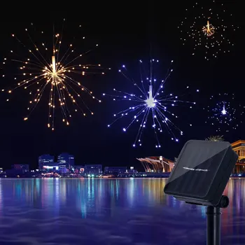 

2019 Dandelion Lights Solar Energy Xmas Decor Solar Light Beautiful Festival Firework String Light for Wedding Drop Shipping