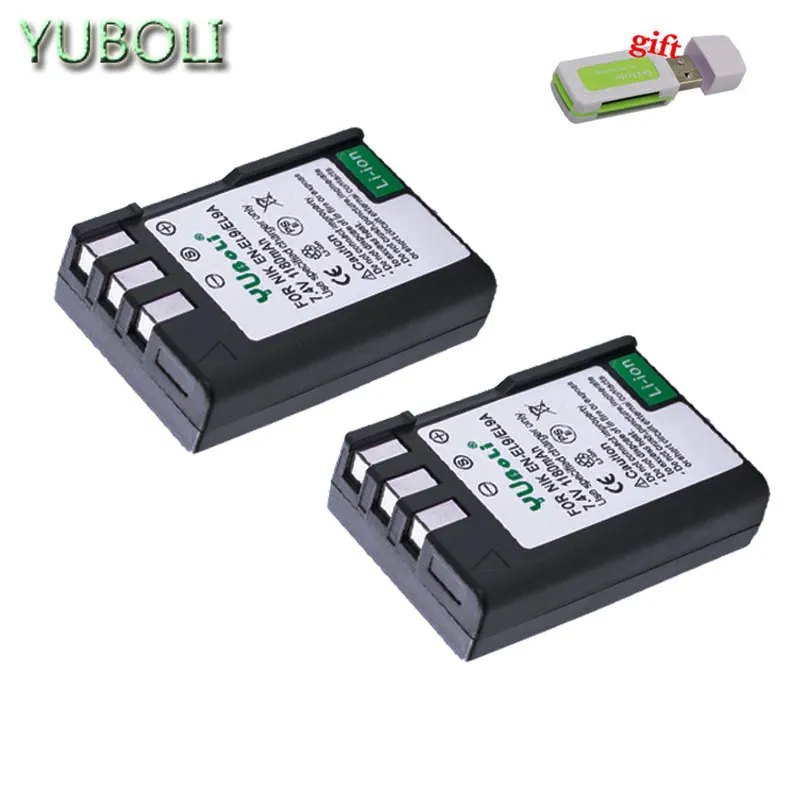 2battery МА/ч. аккумулятор EN-EL9A EN-EL9 RU EL9 el9a ENEL9A ENEL9 Батарея пакет для Nikon D40 D40X D60 D3000 D5000 L15 Аксессуары для фотоаппаратов - Цвет: 2battery