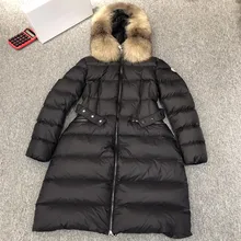 down coat with fox fur hood