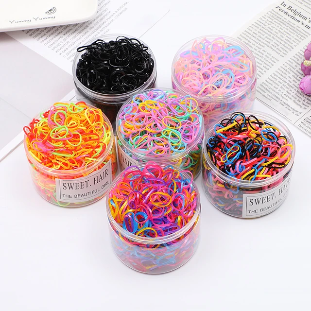 200x Mix Color Headwear Hair Accessories Hair Rope Rubber Band for Girls  Women - AliExpress