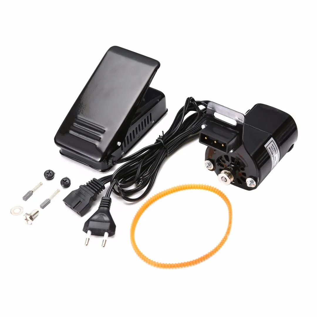 110W Universal Home Sewing Machine Motor Foot Pedal Controller Black 0.5A