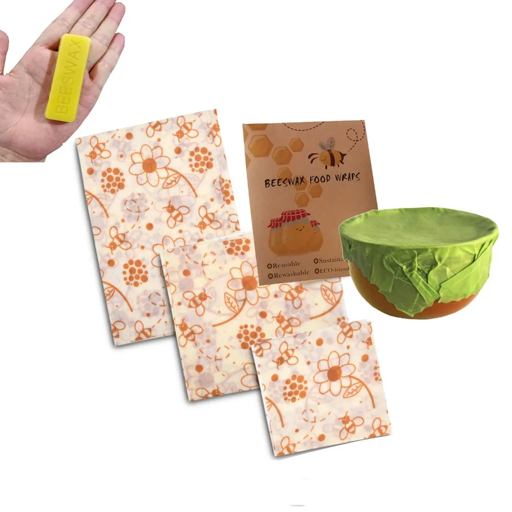 Beeswax Food Wrap Reusable Silicone Wrap Seal Food Fresh Keeping Wrap Lid Cover Stretch Vacuum Food Wrap Beeswax Cloth