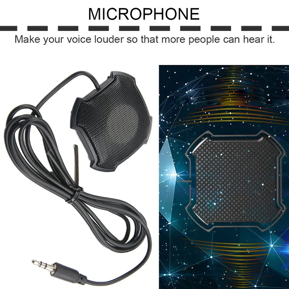 

Omnidirectional Pickup Mic with 3.5mm Audio Jack Condenser Conference Microphone for Skype VOIP Call Voice Chat
