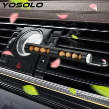 YOSOLO освежитель воздуха, автомобильный освежитель воздуха с зажимом на вентиляционное отверстие, автомобильный Стайлинг, деревянные бусины, ароматерапия, автомобильный декор, автомобильные аксессуары