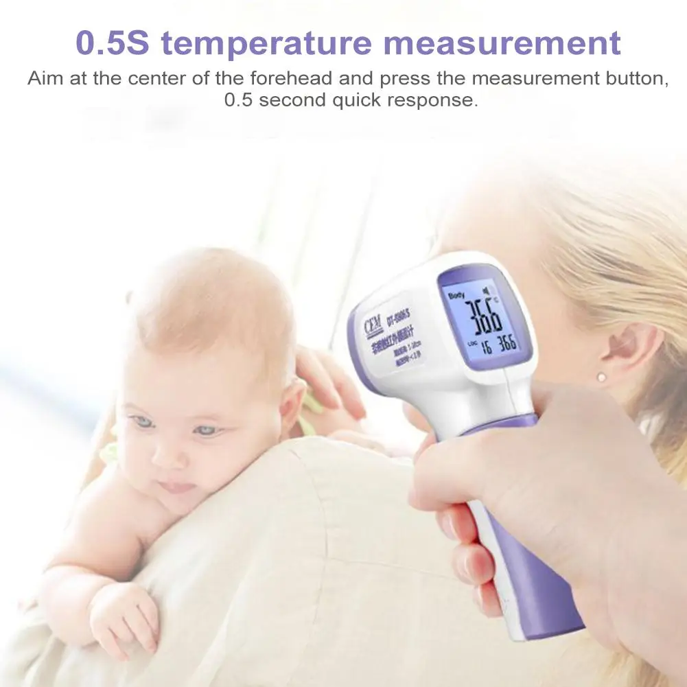 

In Stock Infrared Thermometer Forehead Digital Non-Contact Thermometer for Body Temperature Measurement Indoors Outdoors #4O