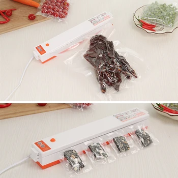 

2pcs/lot Electric Vacuum Sealer Packaging Machine With 10pcs Bags Vegatable Fruit Home Kitchen Tool Commercial Food Sealing