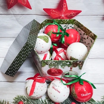 

8cm Christmas Tree Balls Pendant Ornaments Xmas Hanging Ball Bauble Drop Decorations Home Holiday Navidad Party New Year Gift