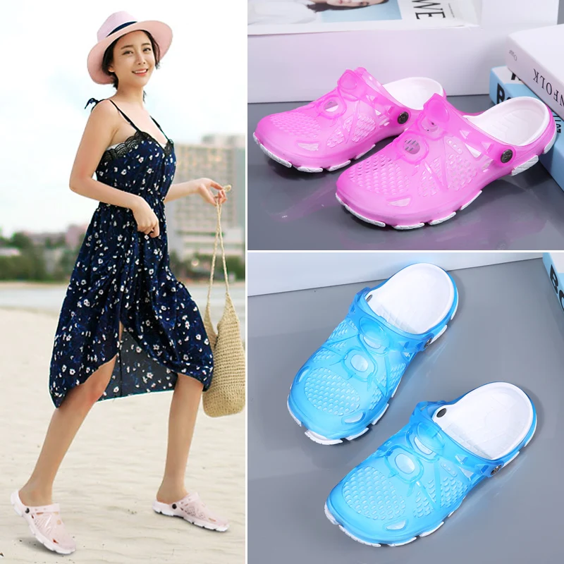 Оригинальные удобные женские классические сандалии; летняя обувь для пляжного отдыха; шлепанцы без застежки; цвет сад; шлепанцы с эффектом омбре