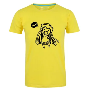 

High-Q Anime The invader comes from the bottom of the sea! THE SQUID GIRL Cotton T-Shirt Tee O-Neck Ika Musume Yellow T-Shirt