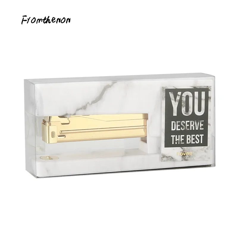 Мраморная серия ручной степлер Модный Золотой металлический тренд Бизнес