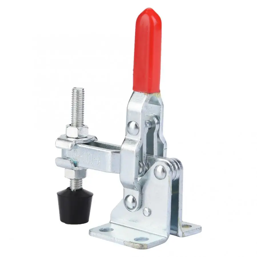 

2Pcs Iron Galvanized Quick Fixed Vertical Type Hand Holding Capacity Toggle Clamp