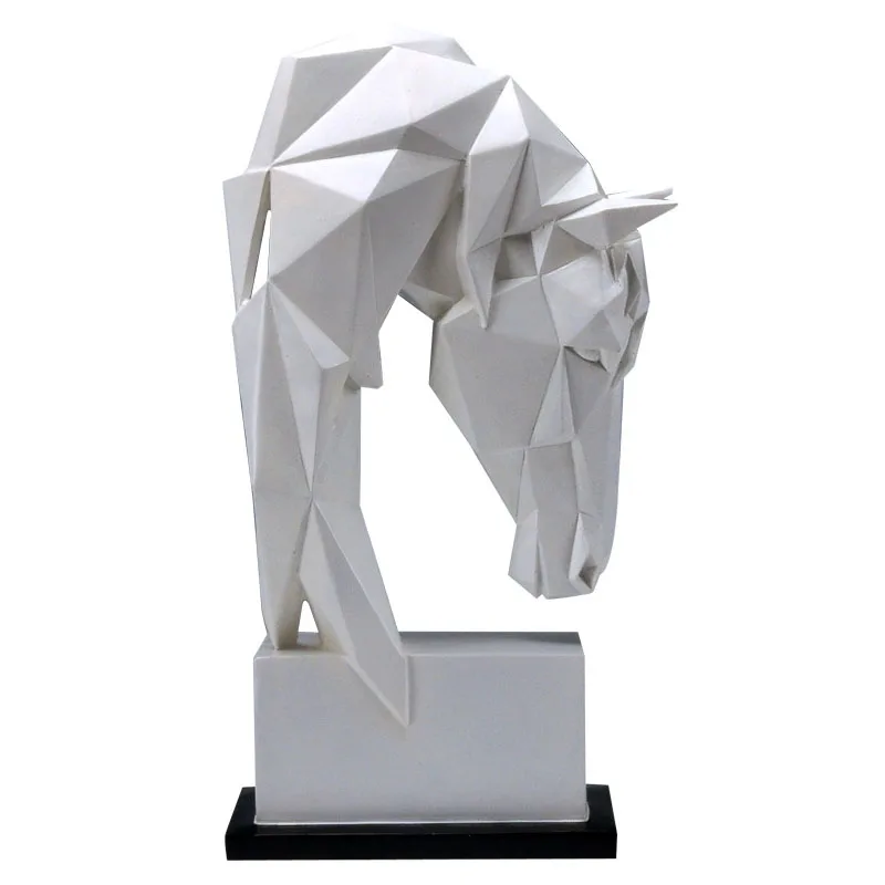 Stongwell Nordic Origami Horse Abstract Sculpture Modern Simplicity Resin Geometric Animal Crafts Home Decoration Ornaments Gift Stongwell Nordic Origami Horse Abstract Sculpture Modern Simplicity Resin Geometric Animal Crafts Home Decoration Ornaments Gift