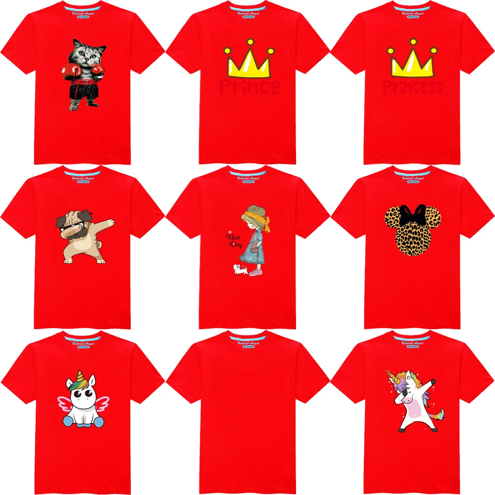 

Детские футболки в стиле Харадзюку, Детская футболка с коротким рукавом и круглым вырезом, с мультяшным рисунком единорога, повседневные топы для мальчиков и девочек, футболки, детская одежда