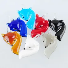 WOJIAER умная лиса лэмпворк стеклянная подвеска из бисера животное муранское для СП ожерелье милое PBH308