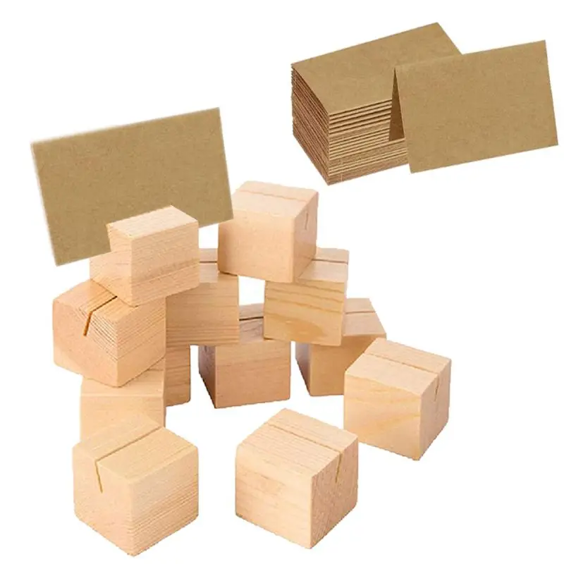 New 10 Pcs Foldover Cards Business Card Holder Folded Kraft Paper Card Decoration Ornaments Metal Crafts Notes Folder