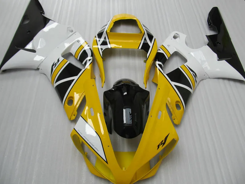 Custom Motorcycle Fairing kit for YZFR1 00 01 YZF R1 2000 2001 YZF1000 ABS Yellow white Fairings bodywork+Gifts YC30 | Автомобили и