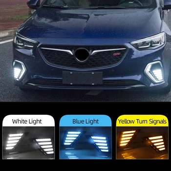 

CSCSCNL 2Pcs Flowing Turn Yellow Signal Function For Opel Insignia GS 2017 2018 12V Car DRL Lamp LED Daytime Running Light