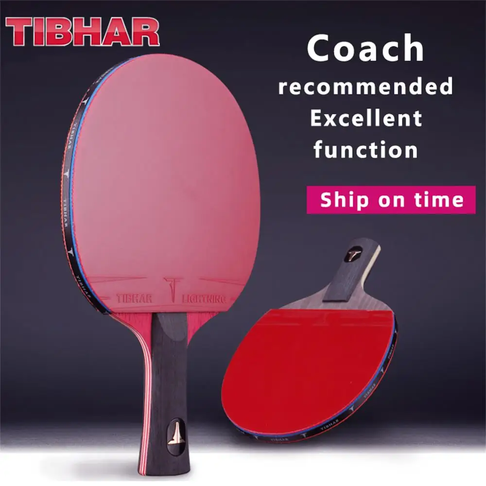 TIBHAR Table Tennis Rackets Long Handle Carbon Pimples In Ping Pong Racket Hight Quality Blade 6/7/8/9 Stars With Case | Спорт и