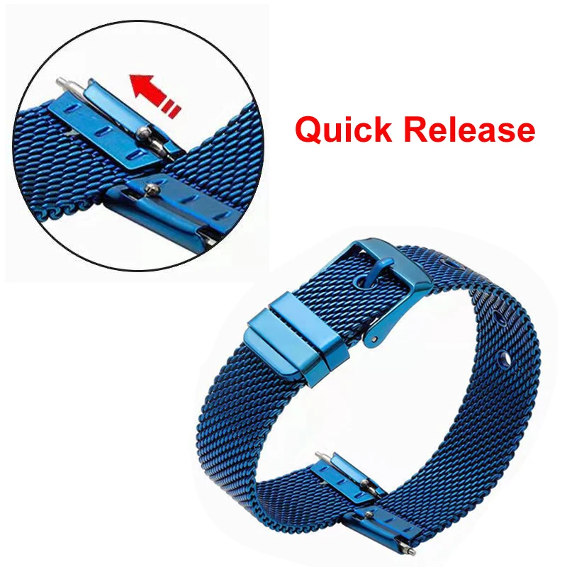 Stainless Steel Milanese Quick Release Watchband Wristband