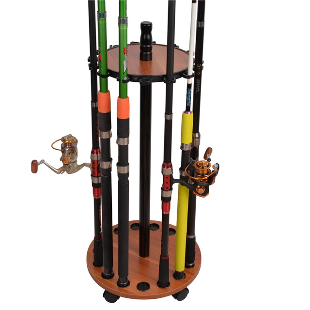 Mdf Board Fishing Rod Round 15 Fishing Rod Storage Rack For Boat Display  Rod Holder Support With Universal Wheels Tackle - Fishing Rods - AliExpress